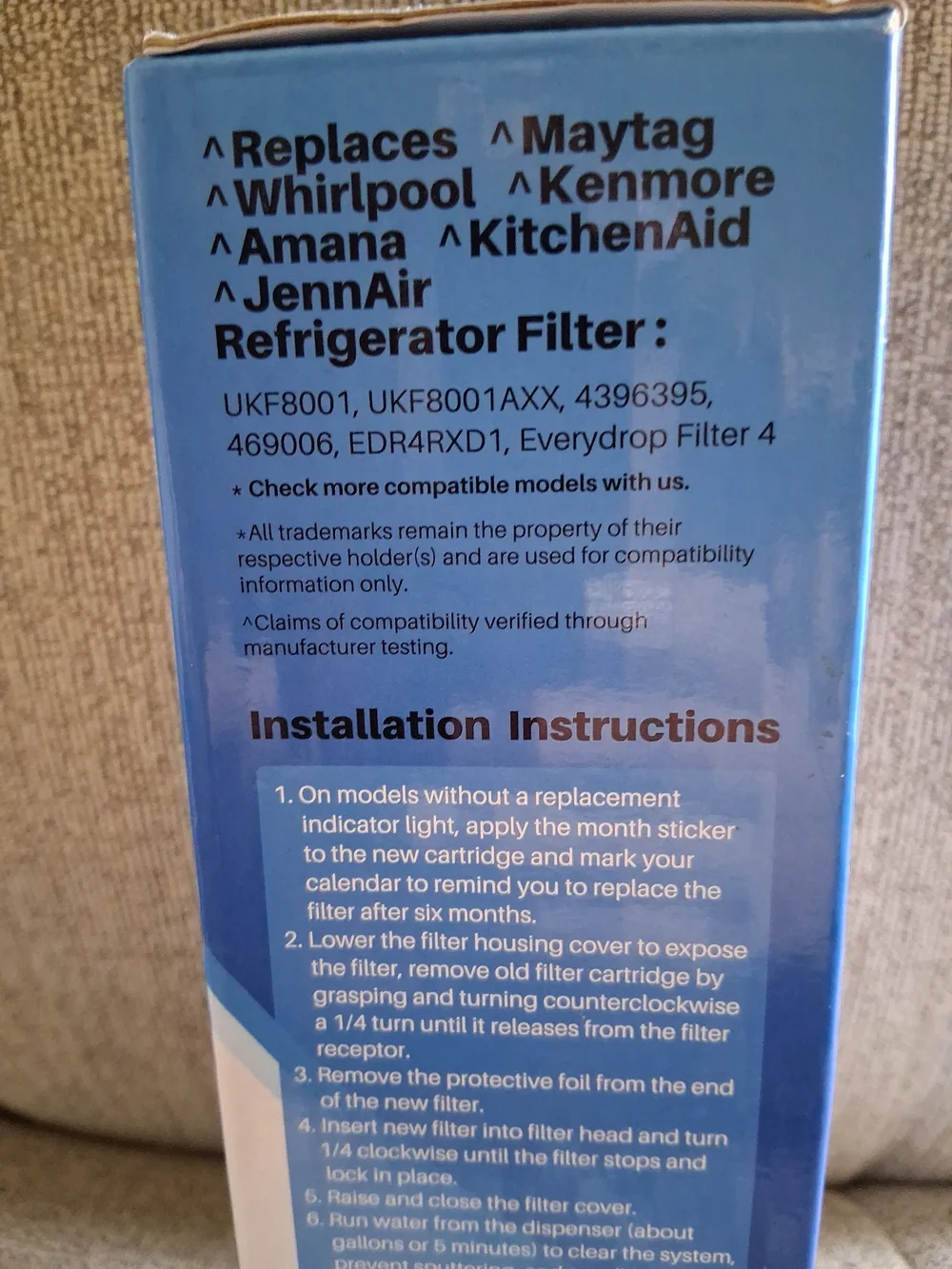 RWF0900A Refrigerator Water Filter - Blue/White